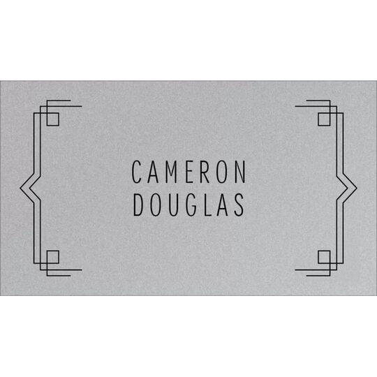 Deco Border Double Sided Shimmer Contact Cards